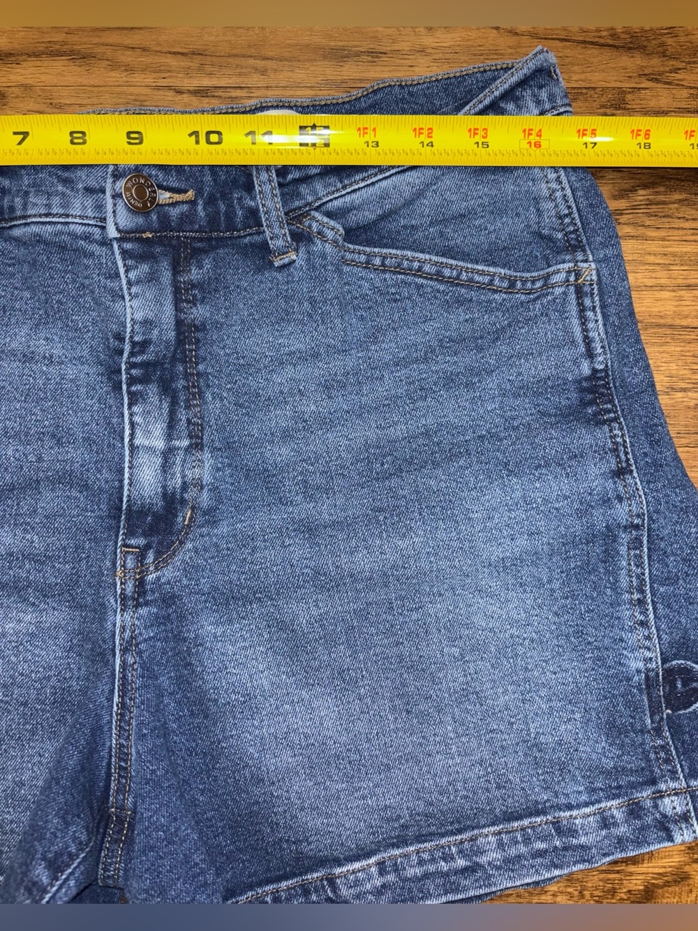 Wonderly High Rise Carpenter Shorts Size 14 - Picture 5 of 8
